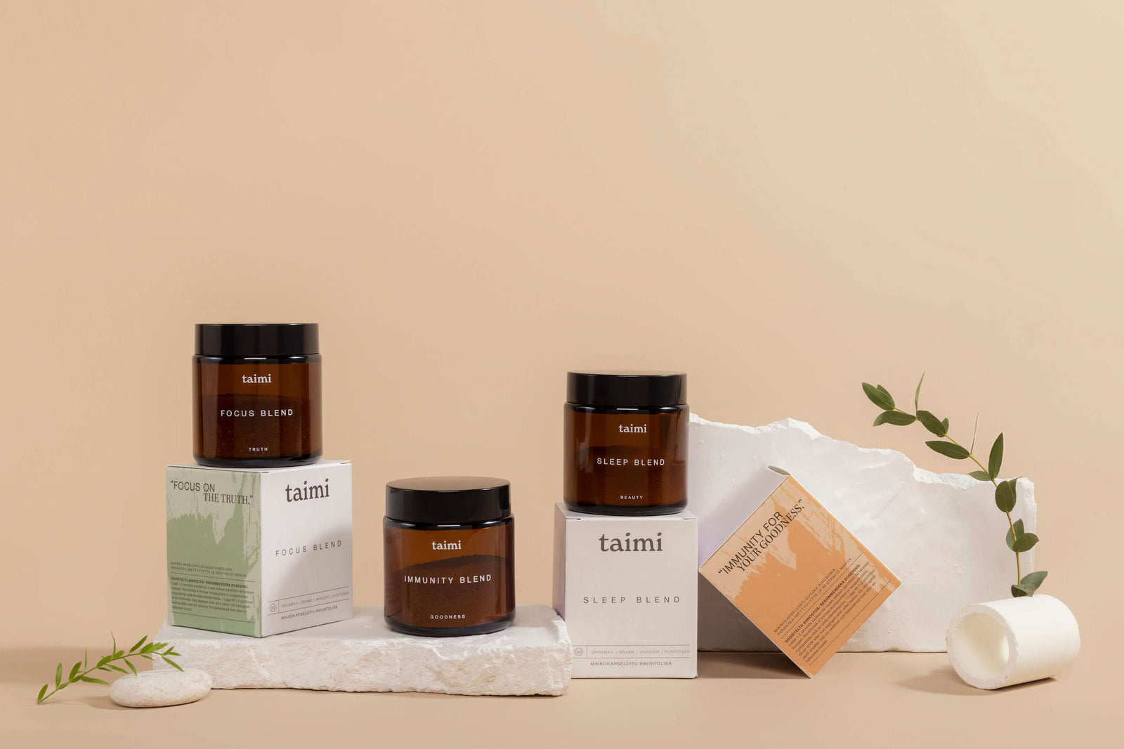 Taimi Brändi- ja Tuoteuudistus | Funktionaaliset Lisäravinteet 2.0